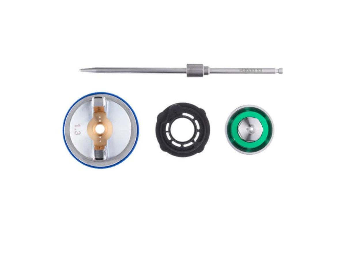 Комплект форсунки 1.3мм для фарбопультів HVLP II PT-0100, РТ-0105, РТ-0105D (дюза, повітряна головка, голка) INTERTOOL PT-2113 