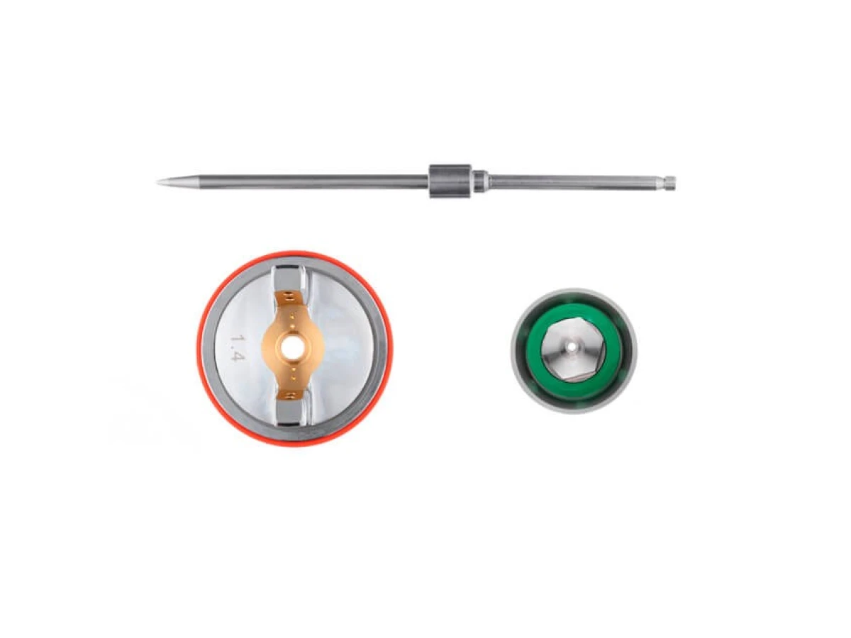 Комплект форсунки 1.4мм для фарбопультів HVLP II PT-0100, РТ-0105, РТ-0105D (дюза, повітряна головка, голка) INTERTOOL PT-2114 