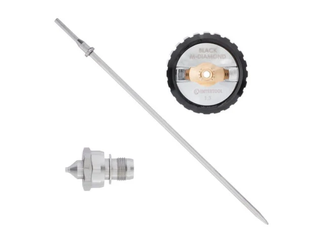 Комплект 1.3мм форсунка, повітряна головка, голка до краскопультів HVLP BLACK M-DIAMOND (PT-0163, PT-0164, PT-0168) STORM INTERTOOL PT-2613 