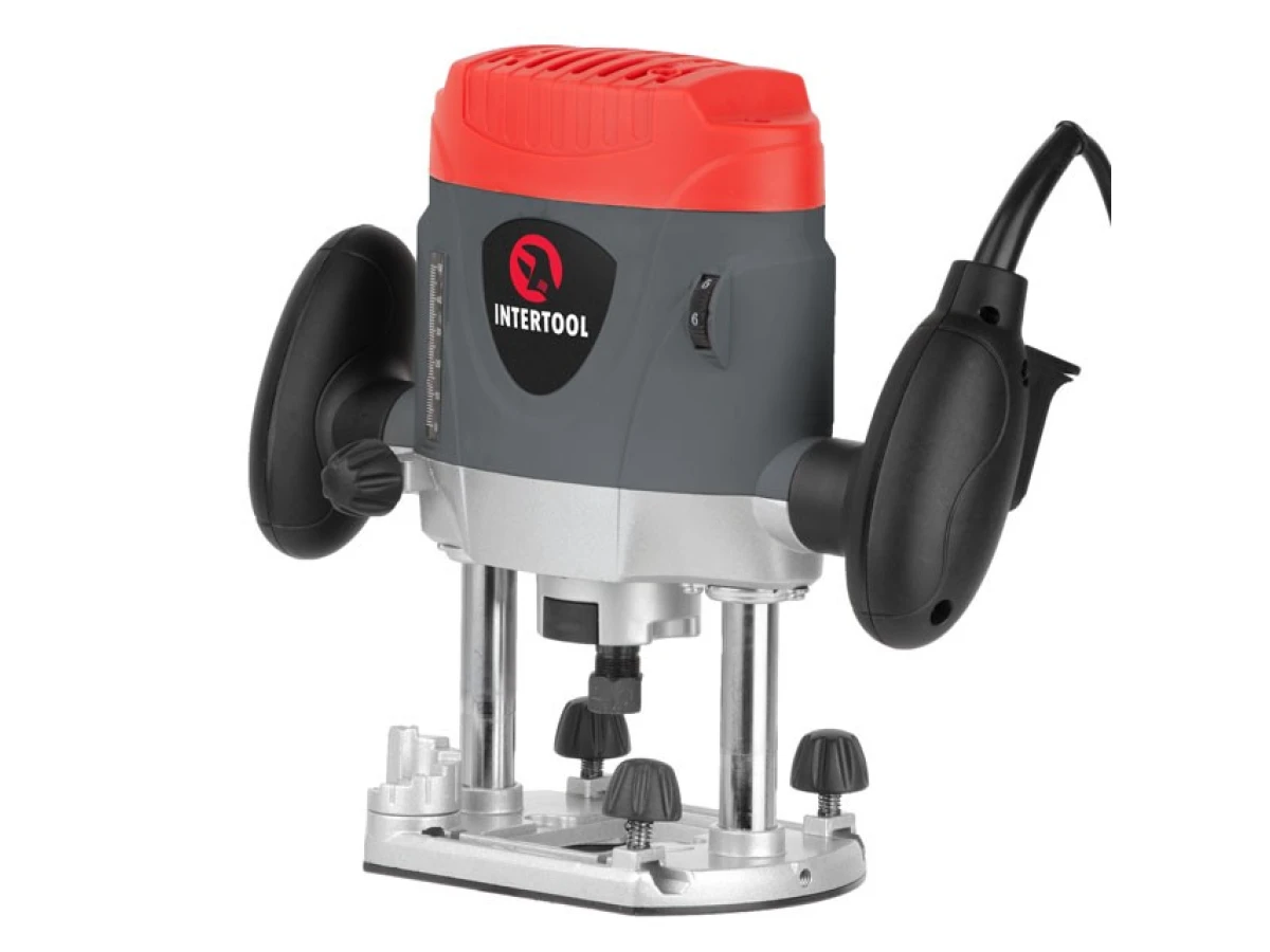 Фрезер, 1200 Вт, 8000-28000 об/хв., цанга 6/8 мм, макс глибина 52 мм INTERTOOL DT-0950 