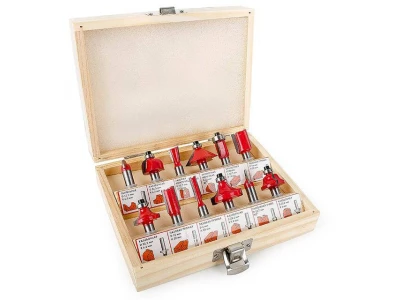 Набір фрез кінцевих по деревині, 12 шт INTERTOOL HT-0071