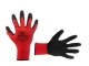 Перчатка красная вязанная синтетическая, покрытая серым пористым нитрилом на ладони 10" INTERTOOL SP-0127 