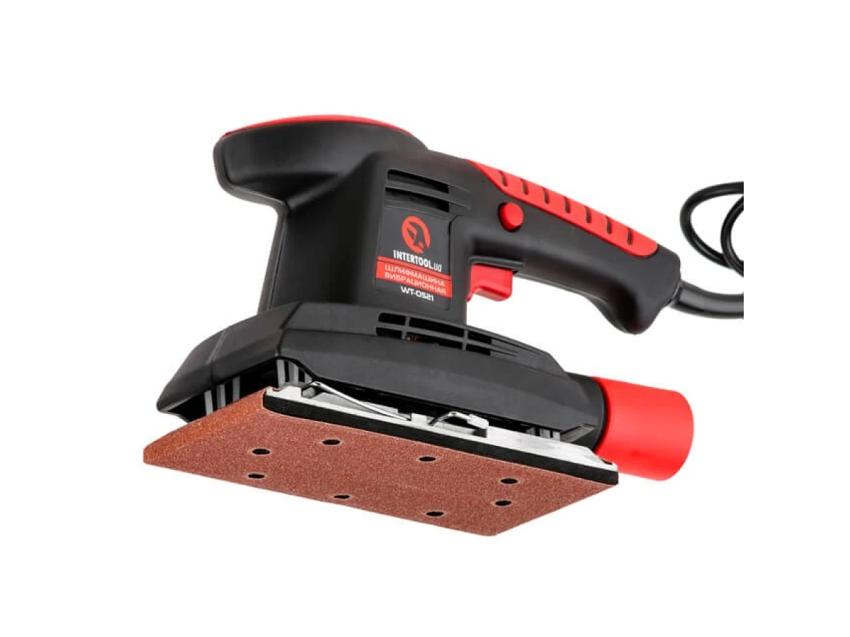 Шліфмашина вібраційна 200 Вт, 11000 кол./хв., платформа 187*90 мм INTERTOOL WT-0521 