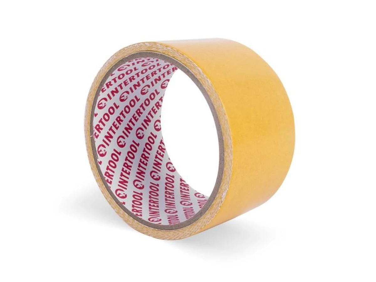 Скотч двосторонній 50мм * 5м на тканинній основі INTERTOOL KT-0961 