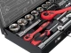 Набір інструментів професійний, 1/2" & 1/4", 56 од. (гол. 4-32мм, біти 18 од.) INTERTOOL ET-6056 
