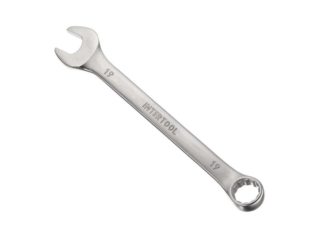 Ключ комбінований 19 мм CrV INTERTOOL HT-1219 
