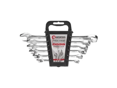 Набір ключів комбінованих 6 шт, 8-17 мм CrV INTERTOOL HT-1201