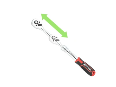 Рукоятка з храповим механізмом телескопічна, 72 зуба 3/8