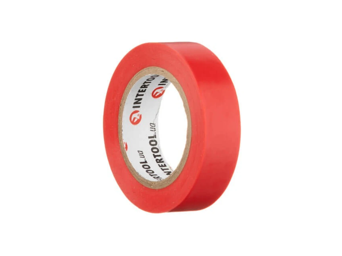 Стрічка ізоляційна, 17 мм * 10 м * 0.15 мм, червона INTERTOOL IT-0030 