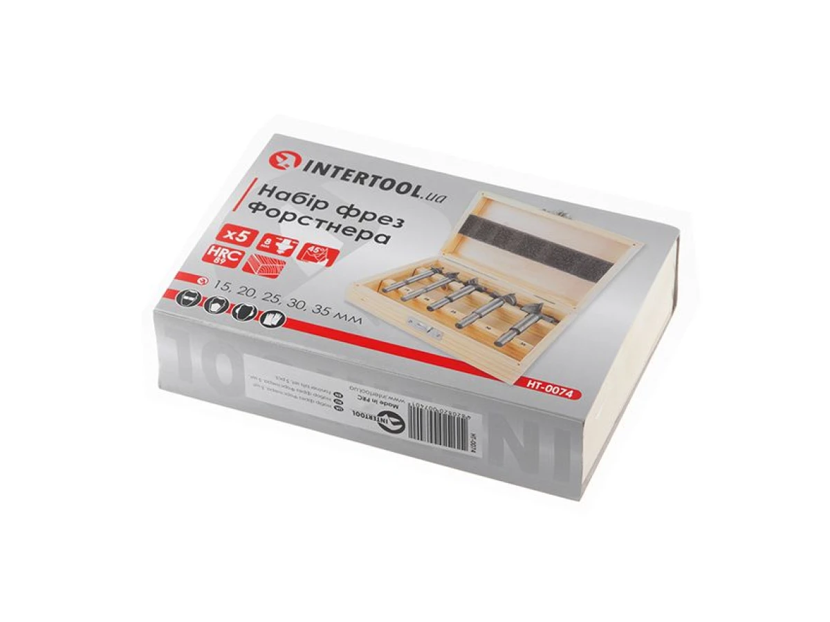 Набір фрез Форстнера, 5 шт INTERTOOL HT-0074 
