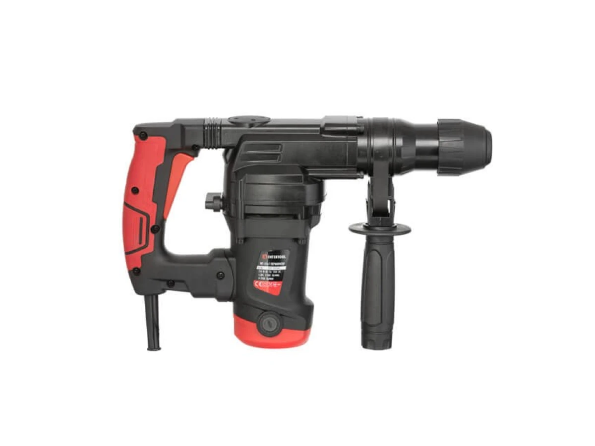 Перфоратор 1250Вт, 3 режима, 0-800 об/мин, 0-3900 уд/мин, 4 Дж, регулировка оборотов INTERTOOL WT-0161 