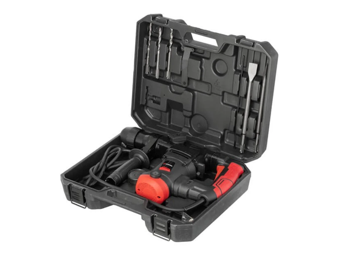 Перфоратор 1250Вт, 3 режима, 0-800 об/мин, 0-3900 уд/мин, 4 Дж, регулировка оборотов INTERTOOL WT-0161 