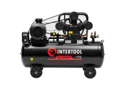 Компресор 200 л, 7,5 кВт, 380 В, 10 aтм, 1050 л/хв., 3 циліндри INTERTOOL PT-0040