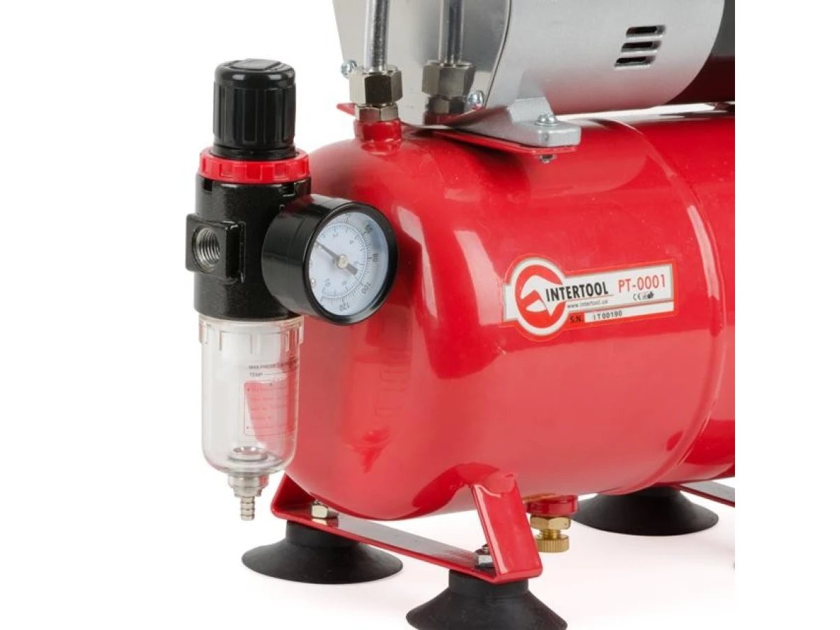 Компресор безмасляний 3 л, 0,3 кВт, 220 В, 3,2атм, 45л / хв INTERTOOL PT-0001 