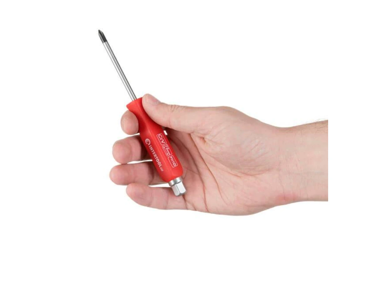 Викрутка ударна PH1*75 мм, CrV INTERTOOL HT-0486 