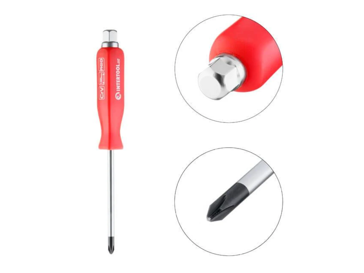 Викрутка ударна PH2*100 мм, CrV INTERTOOL HT-0487 