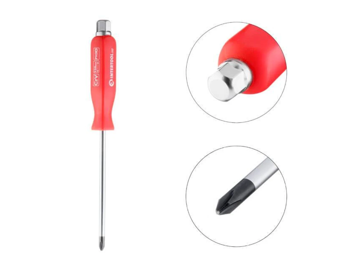 Викрутка ударна PH2*125 мм , CrV INTERTOOL HT-0488 