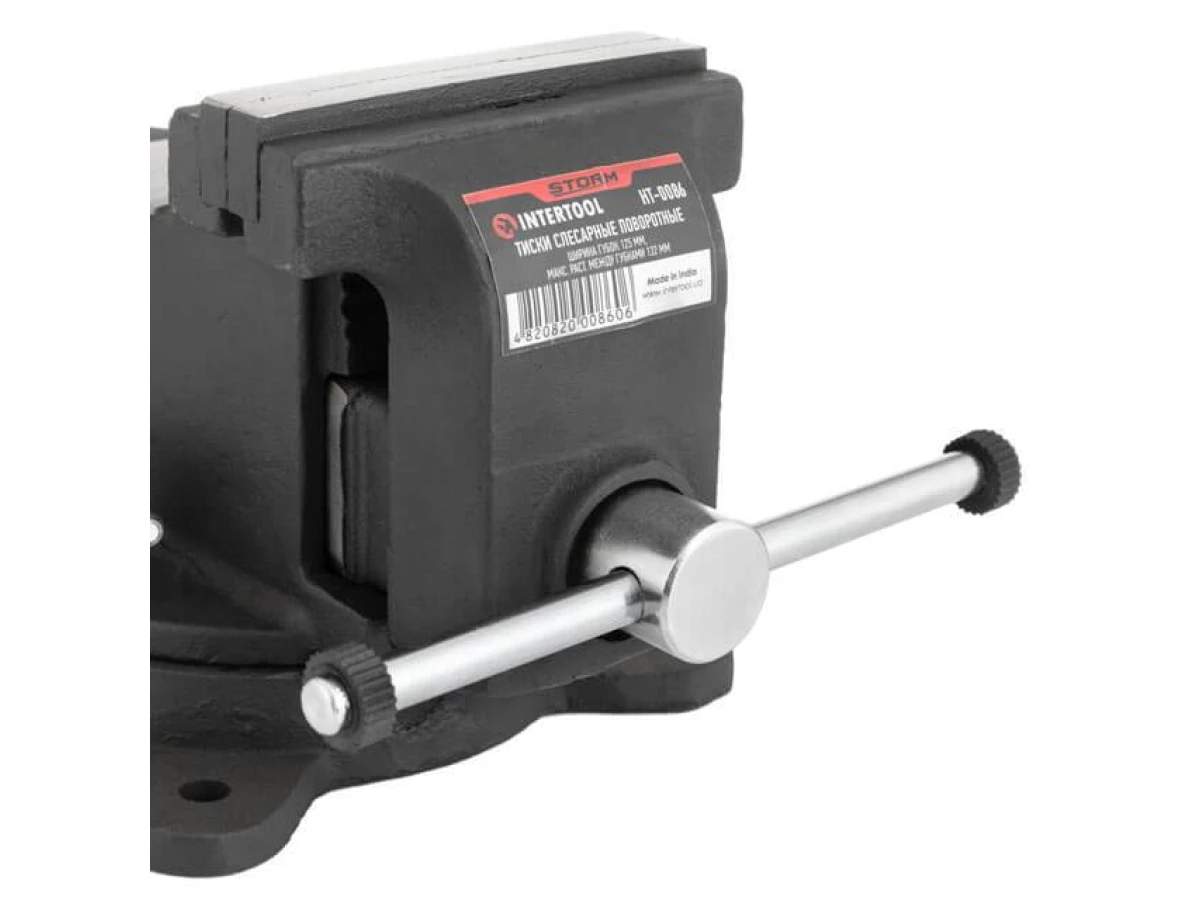 Тиски слесарные поворотные 125 мм STORM INTERTOOL HT-0086 