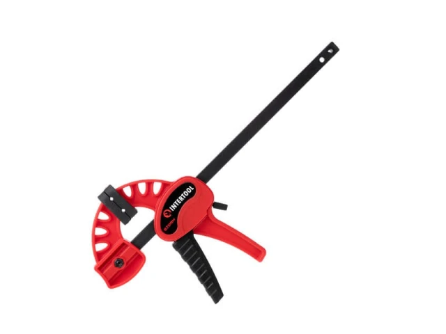 Струбцина автомат 100*30мм, усилие зажима до 10 кг INTERTOOL HT-6110 