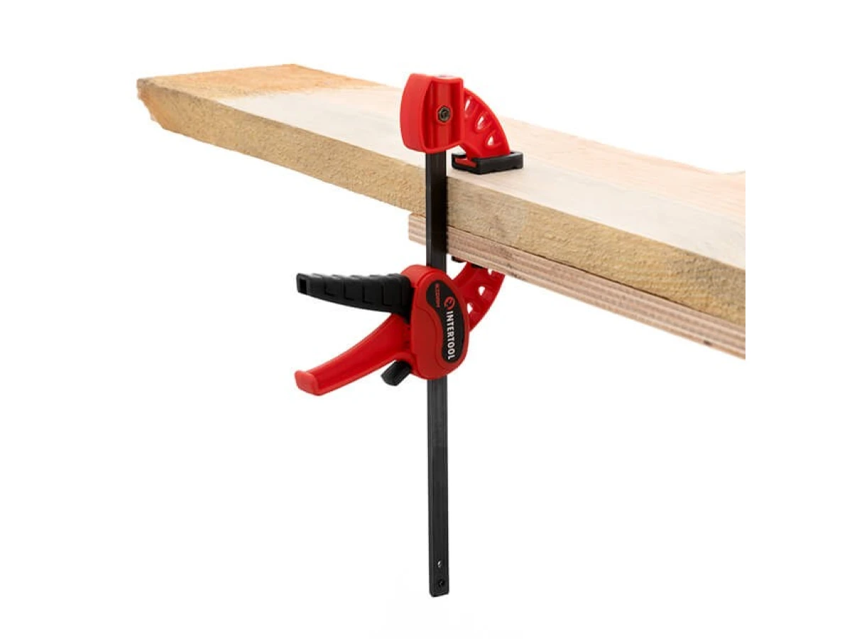 Струбцина автомат 100*30мм, усилие зажима до 10 кг INTERTOOL HT-6110 