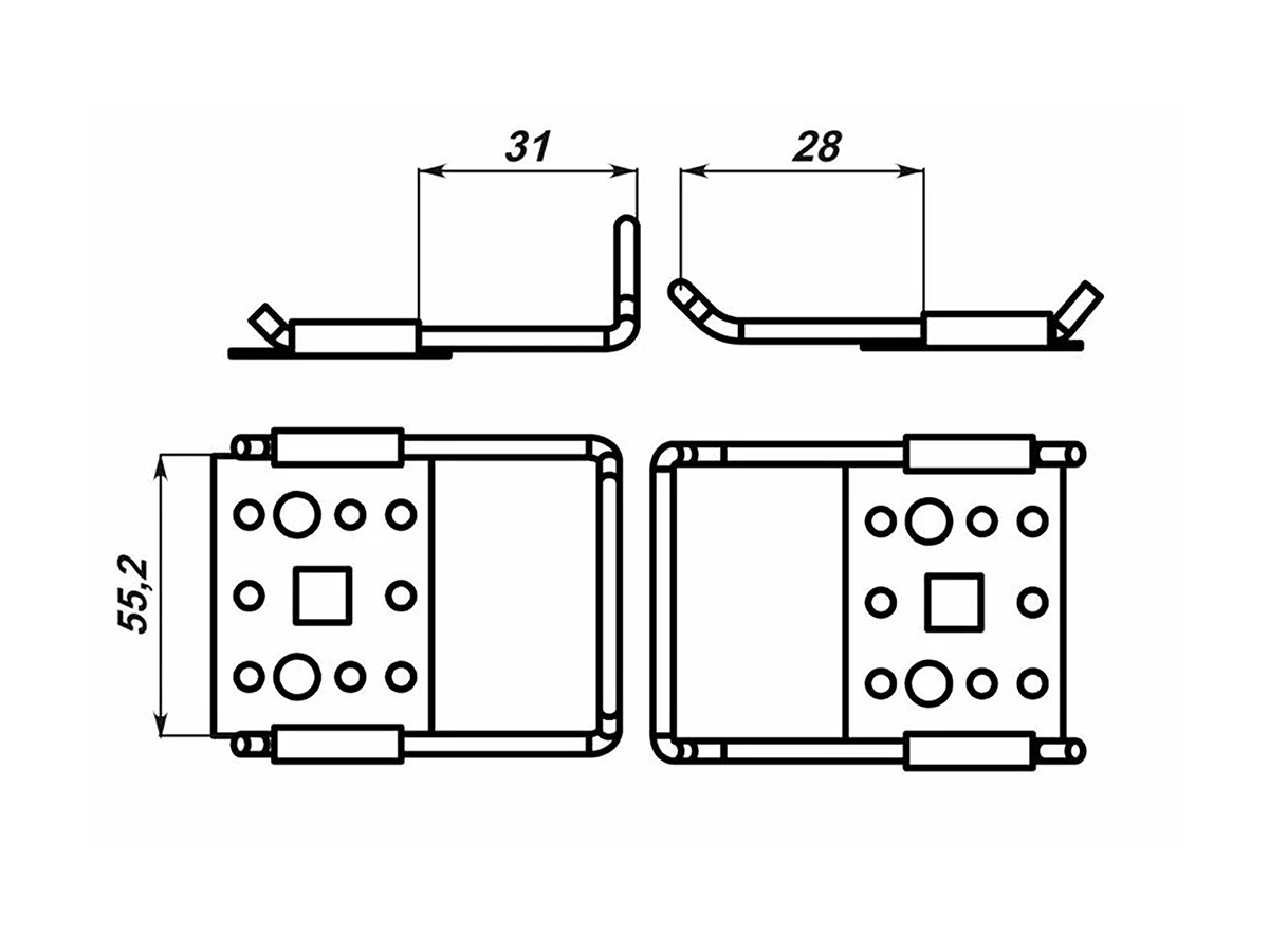 Зачіп меблевий CZ 150-1 (модульний) 