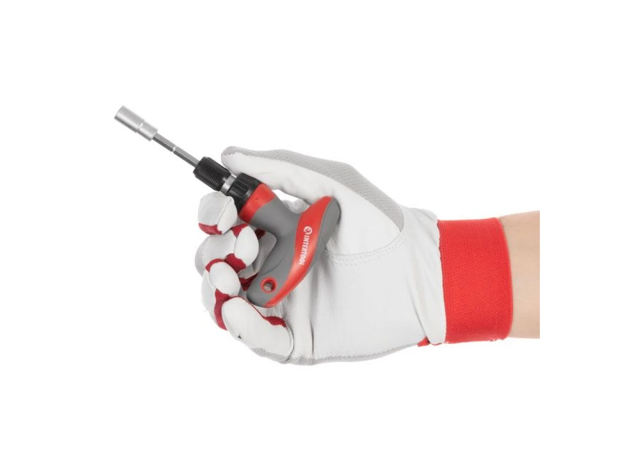 Отвертка Т-образная с храповым механизмом и комплектом насадок 29 ед. INTERTOOL VT-3330 