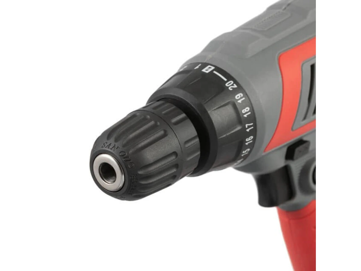 Дриль-шурупокрут електричний 320 Вт, 220 В, 0-750 об/хв., 0.8-10 мм, 10 Нм INTERTOOL DT-0103 