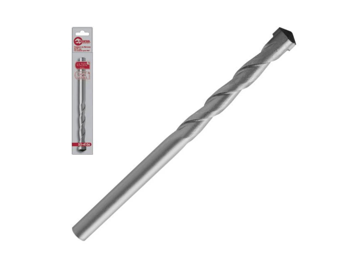 Сверло по бетону 6x100 мм под ударную дрель Sand Blaster INTERTOOL SD-4106 