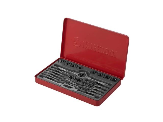 Набор плашек M5-M12 и метчиков M5-M12, 24ед INTERTOOL SD-8026 