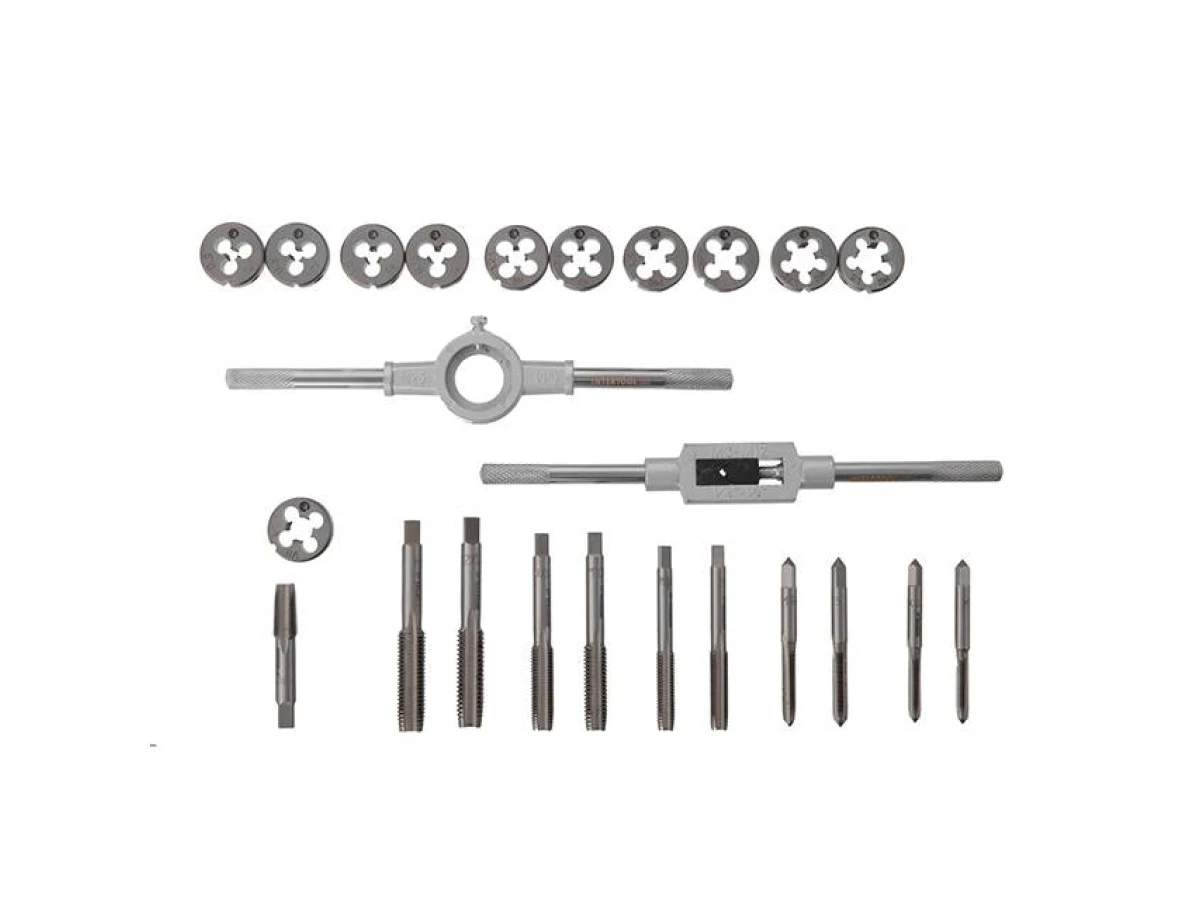 Набор плашек M5-M12 и метчиков M5-M12, 24ед INTERTOOL SD-8026 