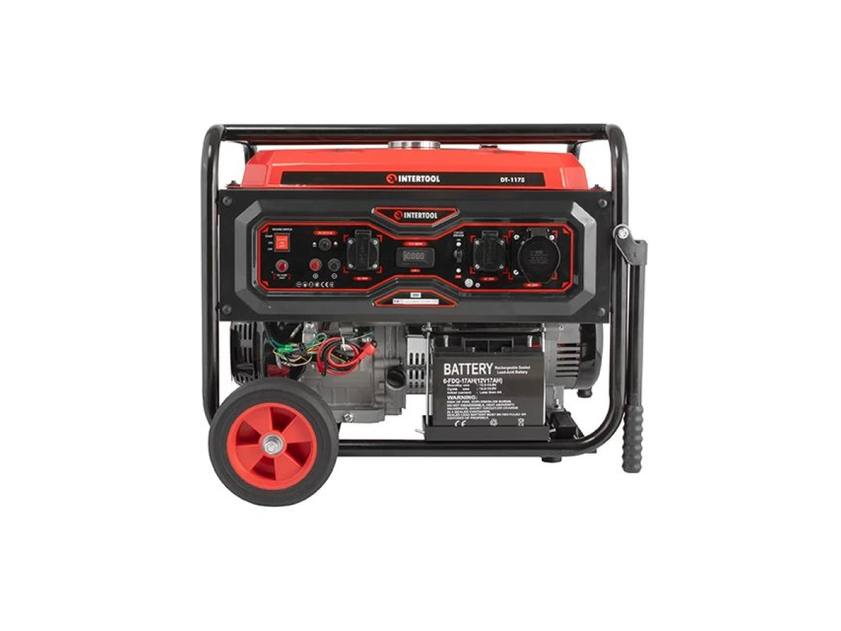 Генератор бензиновый 7/7.5 кВт, электро+ручной старт, медная обмотка, STORM INTERTOOL DT-1175 