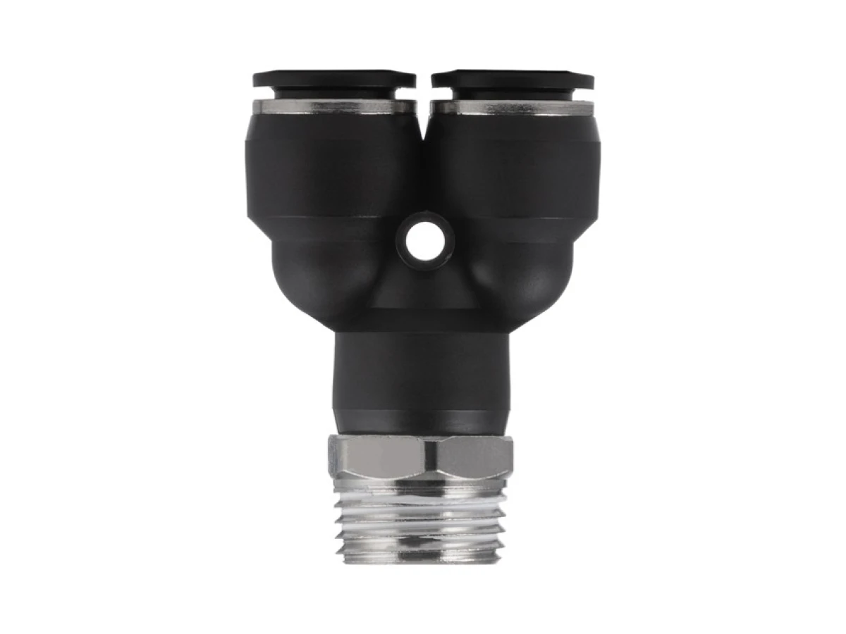 З'єднання цангове Y-подібне для поліуретанових та ін. шлангів 12*12 мм, 1/2" зовн. різьба INTERTOOL PT-2389 