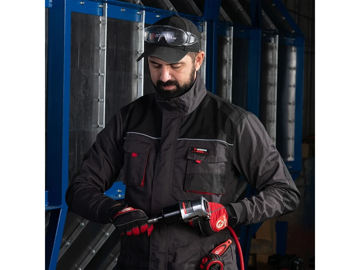 Куртка рабочая 80 % полиэстер, 20 % хлопок, плотность 260 г/м2, L INTERTOOL SP-3003 
