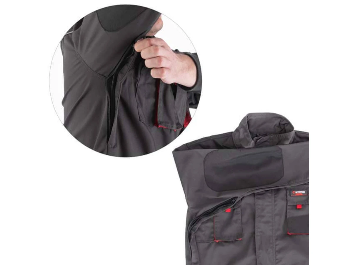 Куртка робоча 80% поліестер, 20% бавовна, щільність 260 г / м2, XL INTERTOOL SP-3004 