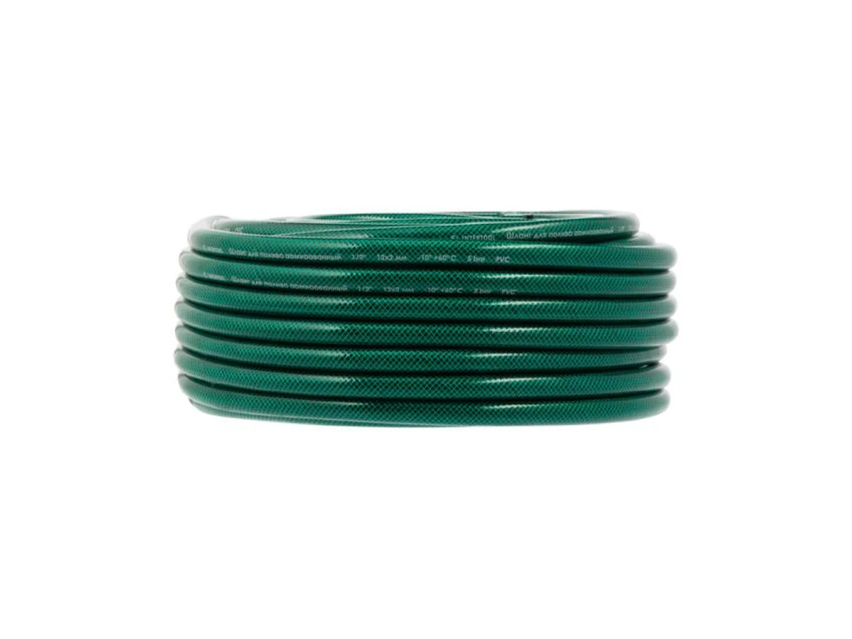 Шланг садовий 3 шаровий, зелений, 1/2", 30 м, армований, PVC INTERTOOL GE-4025 