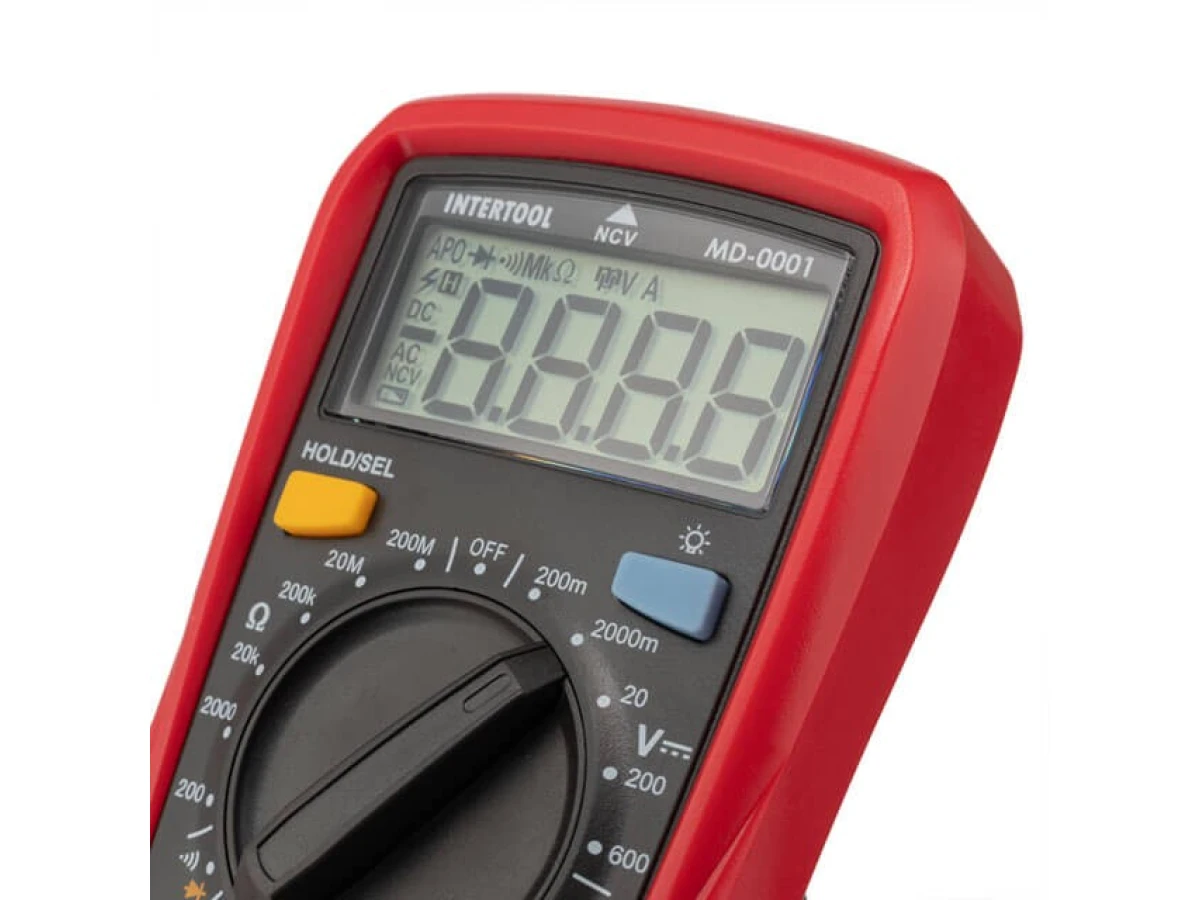 Мультиметр цифровой CAT II - 300 В / CAT I - 600 В INTERTOOL MD-0001 
