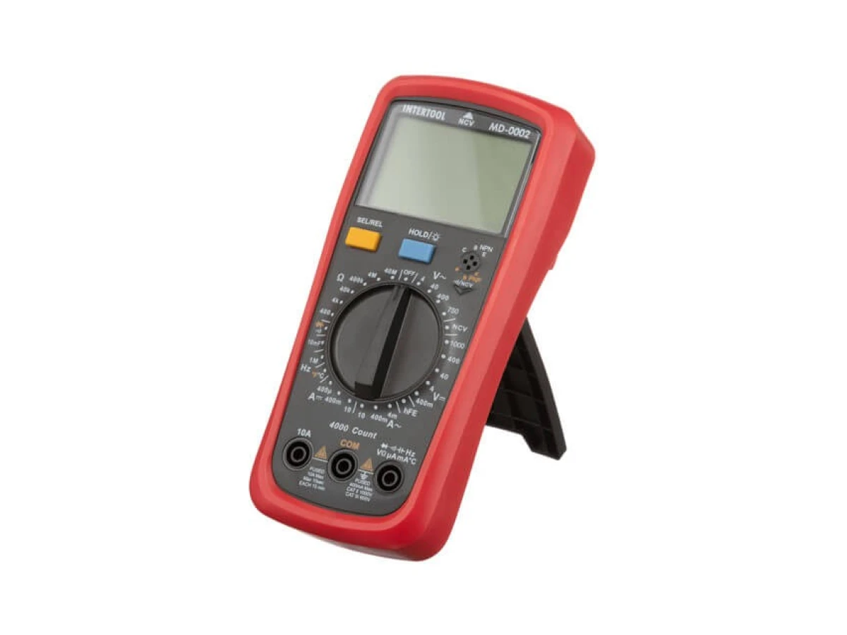 Мультиметр цифровой CAT III - 600 В / CAT II - 1000 В INTERTOOL MD-0002 