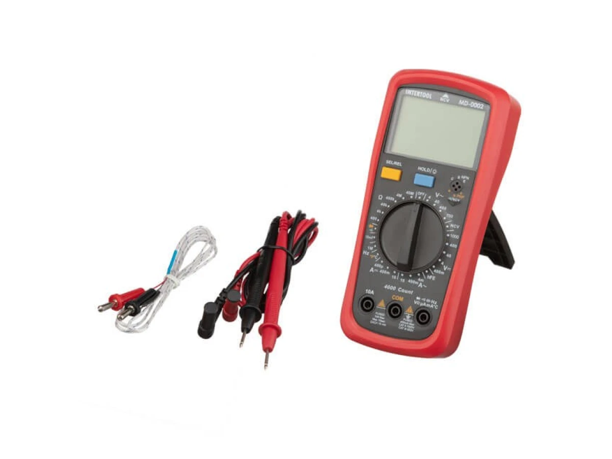 Мультиметр цифровой CAT III - 600 В / CAT II - 1000 В INTERTOOL MD-0002 