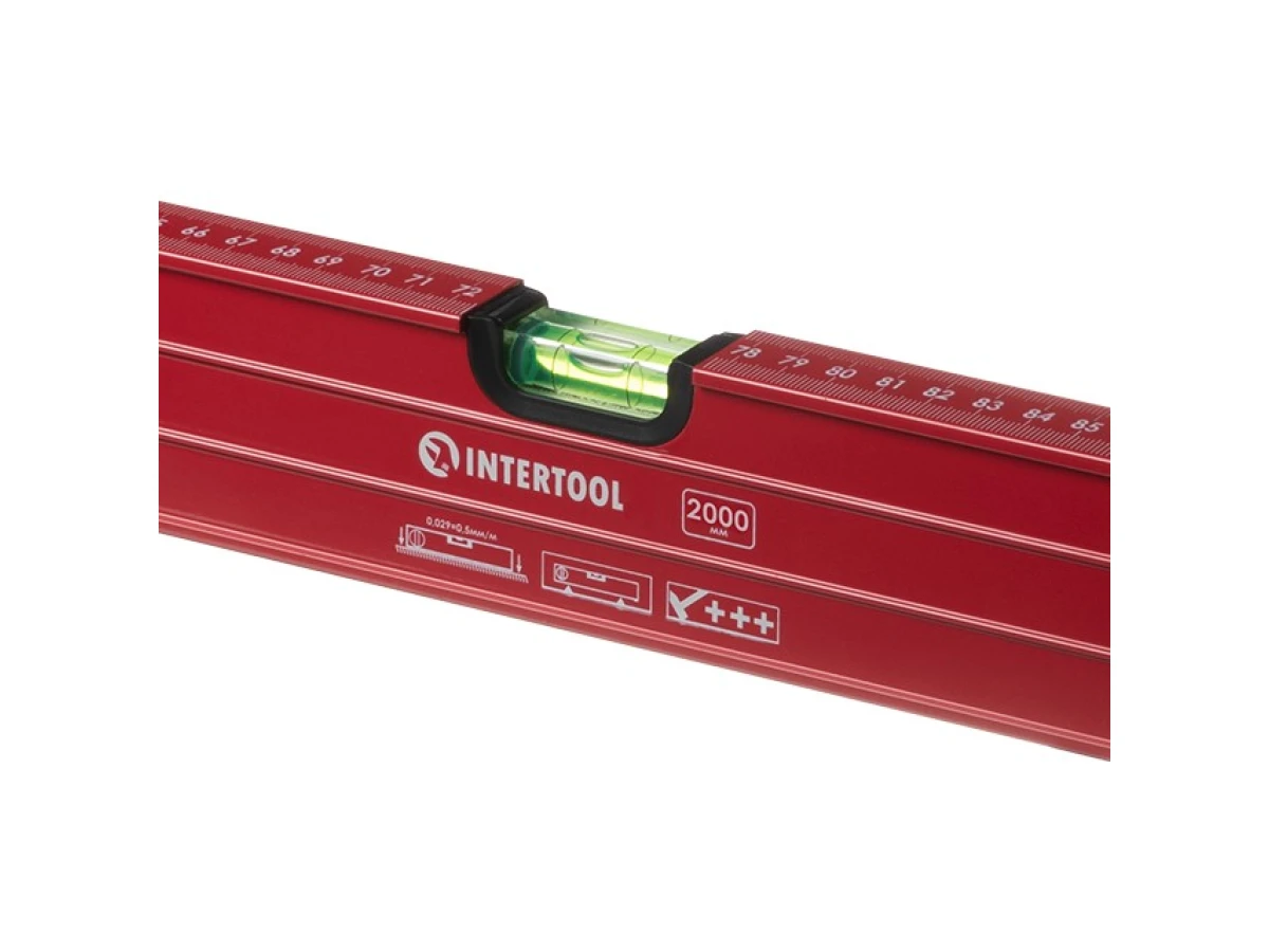 Уровень с поворотной капсулой 2000 мм, 3 глазка INTERTOOL MT-1280 