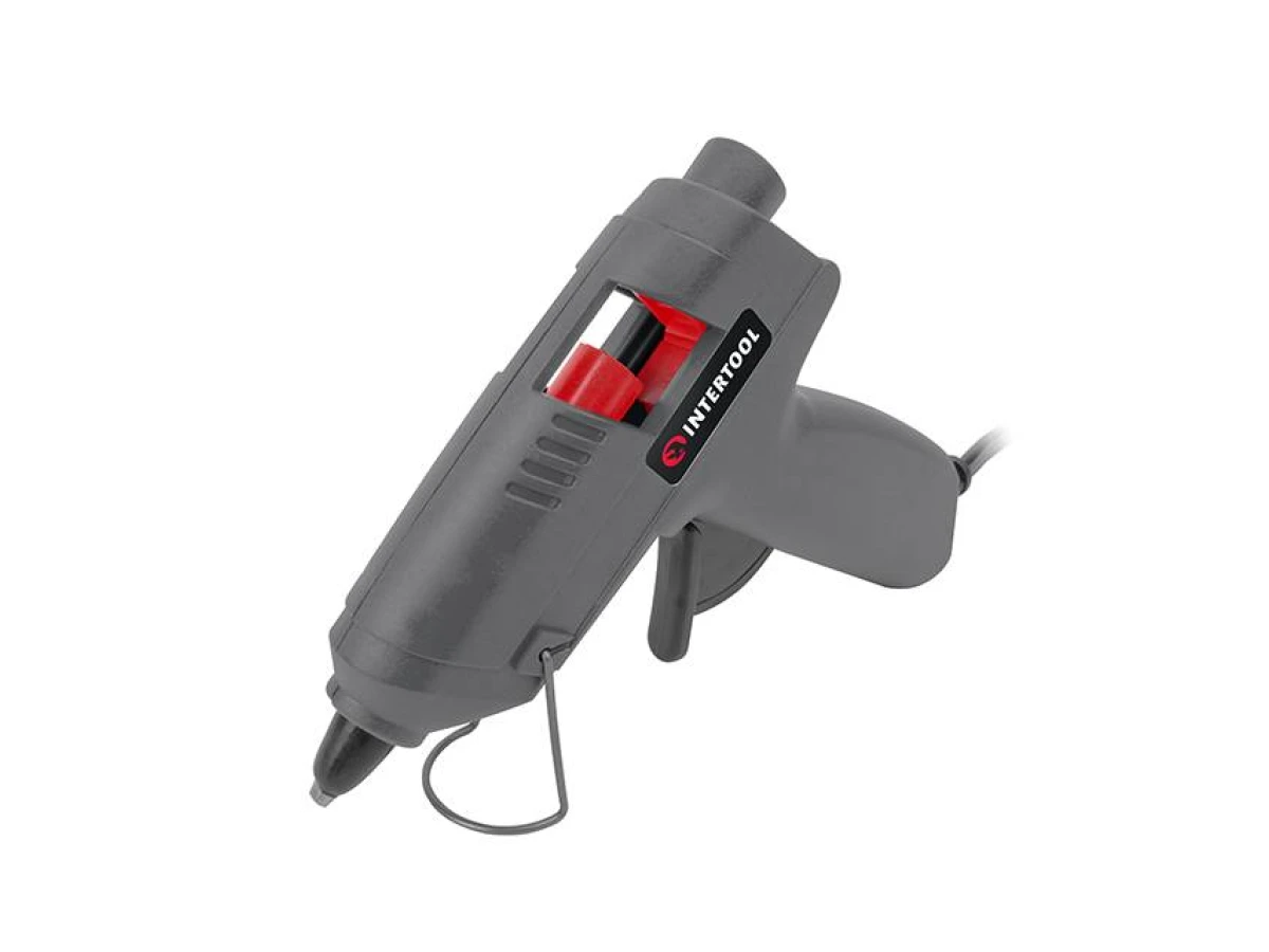 Пистолет клеевой 10 Вт, 230 В, под стержни 7-8 мм, 6-10 г/мин. INTERTOOL RT-1009 