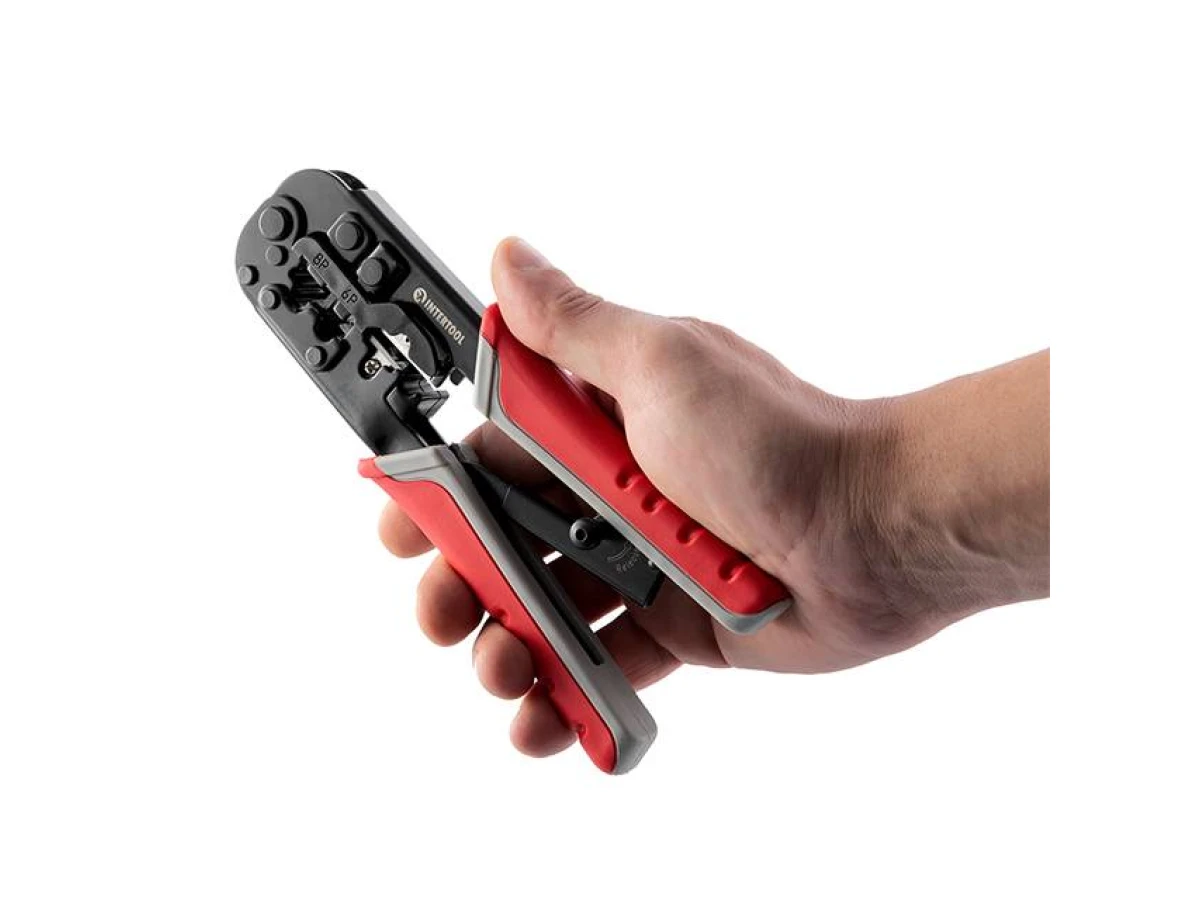 Кліщі для обтиску штекерів (RJ11 / RJ12 / RJ14) INTERTOOL HT-7052 