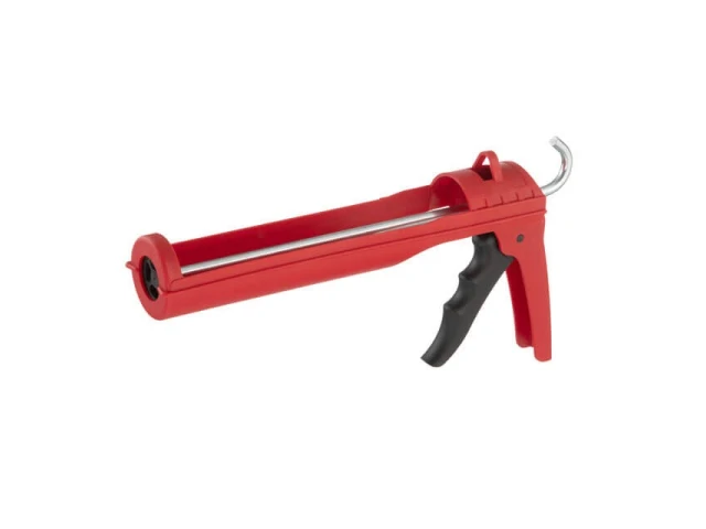 Пистолет для выдавливания силикона, усиленный пластик INTERTOOL HT-0027 