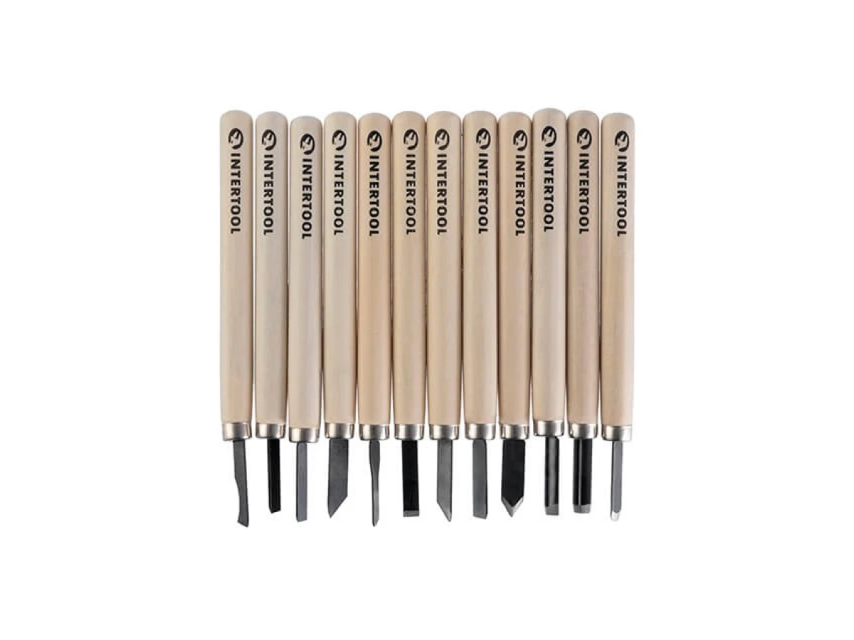 Набір різців по дереву 12шт INTERTOOL HT-3504 