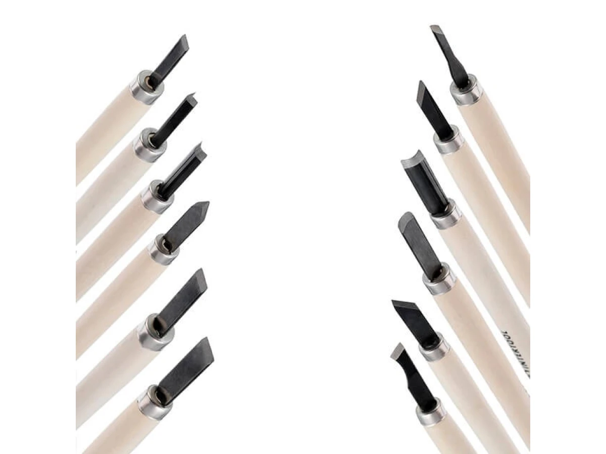 Набір різців по дереву 12шт INTERTOOL HT-3504 