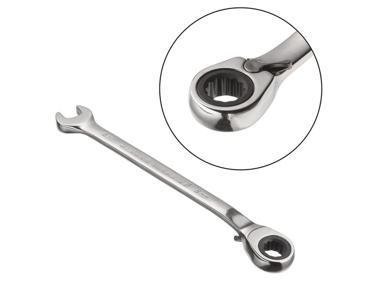 Ключ комбинированный с трещоткой 8 мм Cr-V; PROF DIN3113 INTERTOOL XT-1308 