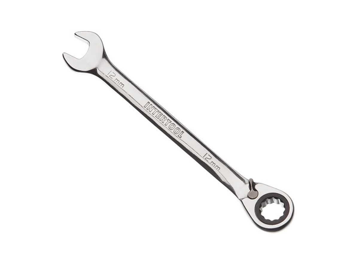 Ключ комбінований із тріскачкою 12 мм, CrV, PROF DIN3113 INTERTOOL XT-1312 