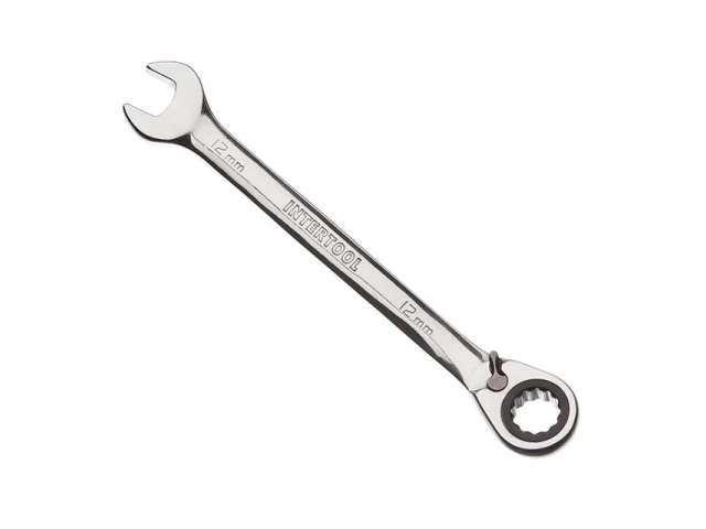 Ключ комбінований із тріскачкою 12 мм, CrV, PROF DIN3113 INTERTOOL XT-1312 