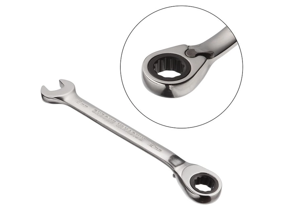 Ключ комбінований із тріскачкою 12 мм, CrV, PROF DIN3113 INTERTOOL XT-1312 