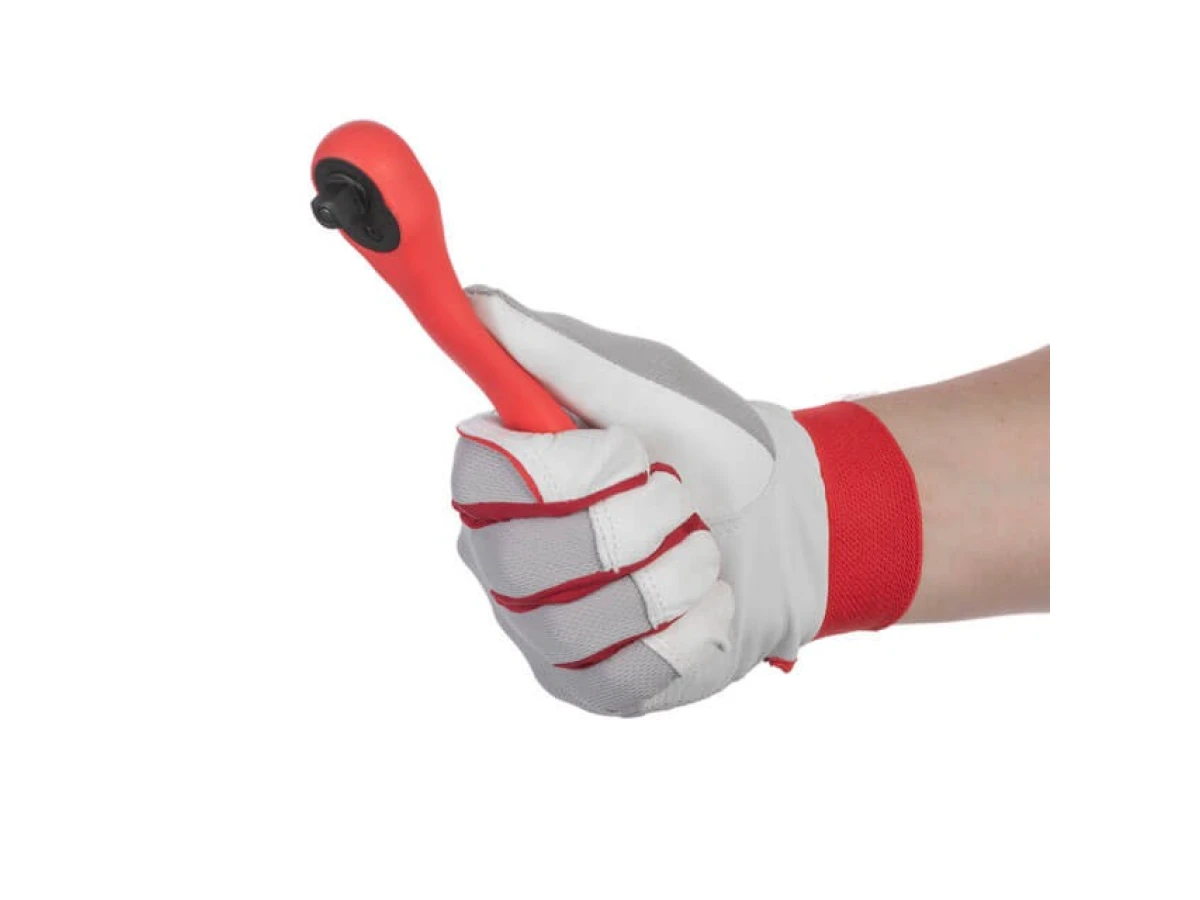 Рукоятка з храповим механізмом на 72 зубця 3/8" вигнута CrV (професійна) INTERTOOL HT-2108 