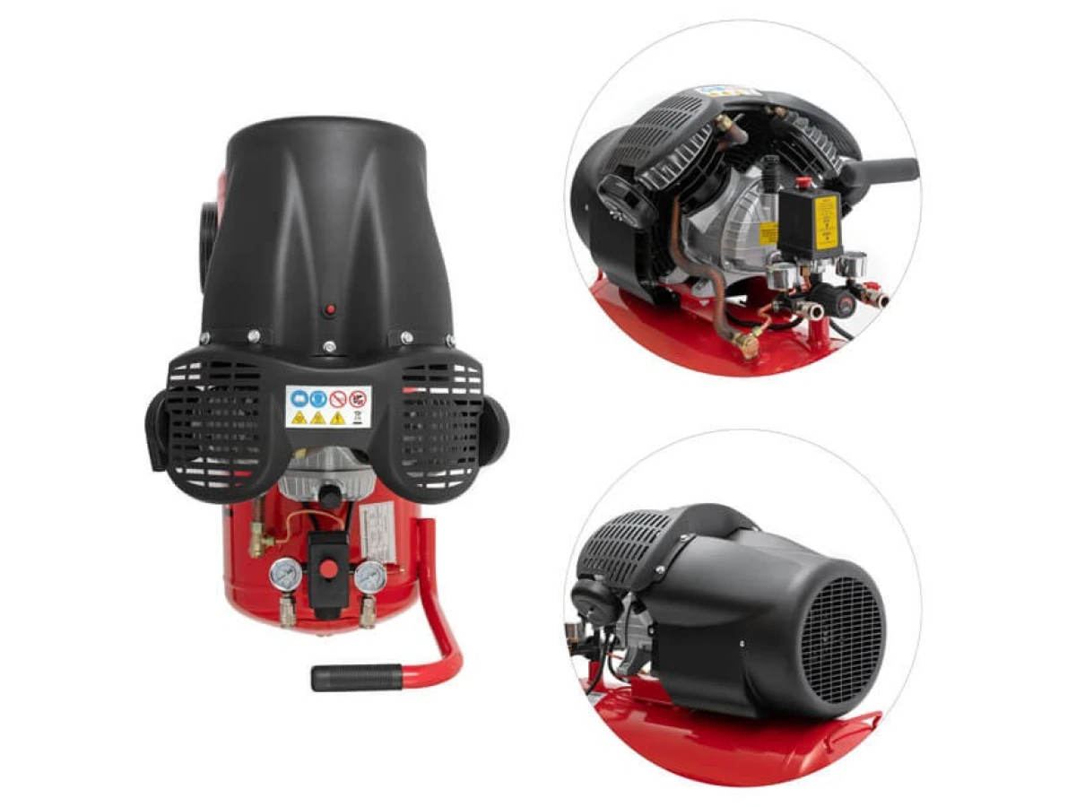 Компресор 50 л, 2230 Вт, 220 В, 10 aтм, 354 л/хв, 2 циліндри INTERTOOL PT-0004 